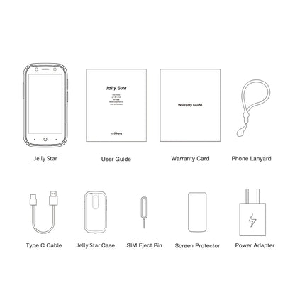 Unihertz Jelly Star 4G Android 13 8GB 256GB Unlocked Transparent Backshell LED Light 48MP 2000mAh