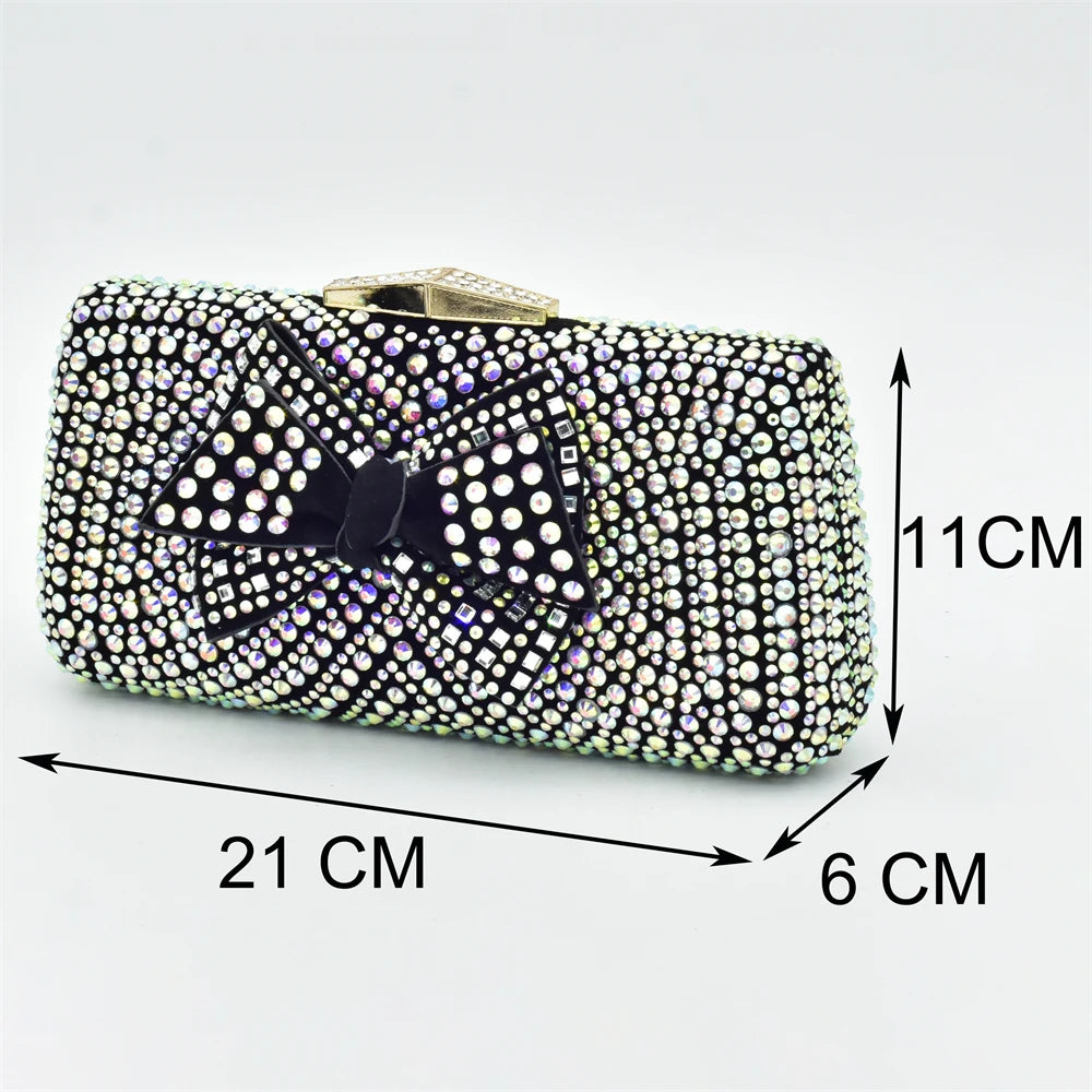 New Arrival Shoes and Bags Set for Women 2025 Women Shoe and Bag Set Decorated with Rhinestone Elegant Woman Heeled Pumps