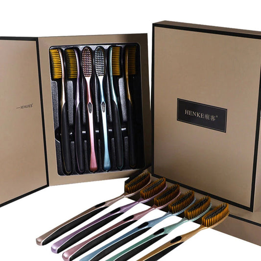 6 U-shaped lengthening brush gift box soft hair deep cleaning teeth travel portable home oral care suitable for adult daily use