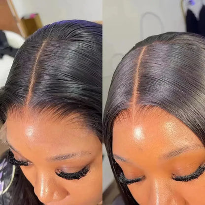 Short Bob Wig Transparent Lace Frontal Wigs Human Hair 100% Straight Bob Wigs Pre Plucked 13x4 Lace Front Wigs For Black Women