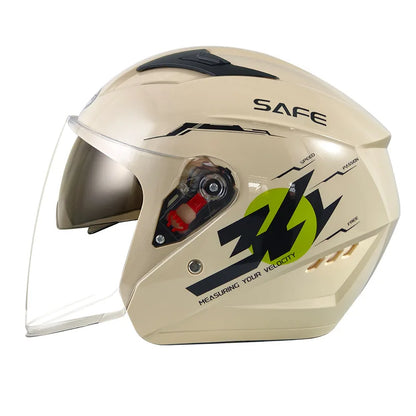 Uniform Size 58-62CM Helmet Motorcycle Winter Thermal Battery Car Female Winter Male Double Mirror Four Seasons Helmet