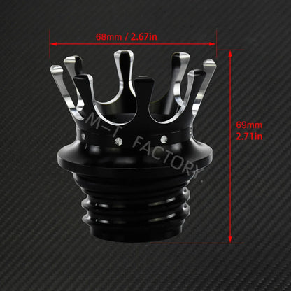 Motorcycle Gas Fuel Tank Cap Crown Style Tank Oil Cover For Harley Touring  Road King FLHR Sportster XL883 Softail Fat Boy Dyna