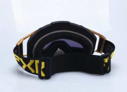 FXR Motorcycle Glasses Double Layer Anti Fog Lens Motocross Goggles Dirt Bike ATV Ski Goggles Moto Outdoor Cycling Sunglasses