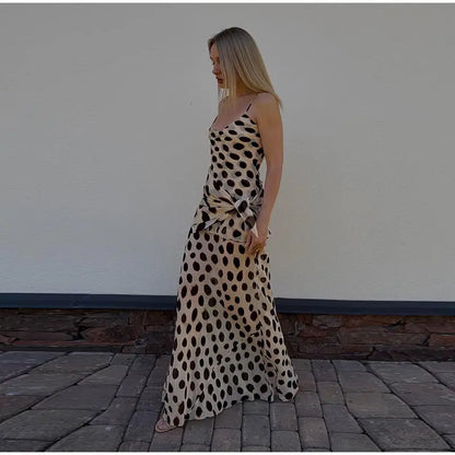 2026 Women Chic Vacation Outfits Fashion Leopard Print Sheer Chiffon Shirt Casual Turn-down Collar Mini Dress & Detachable Scarf