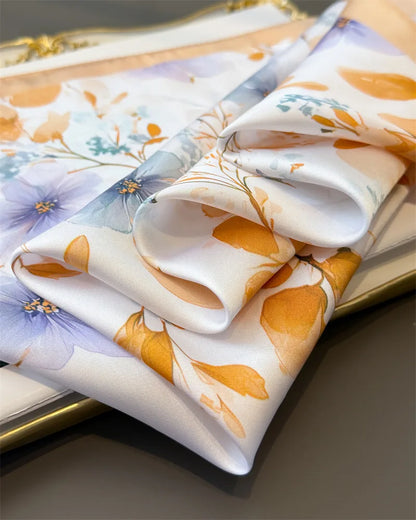 Fashion Paisley Print Silk Hairbands Scarf Women 2025 New Elagant Bandana Neck Kerchief Head Bands Foulard Female Scarfs