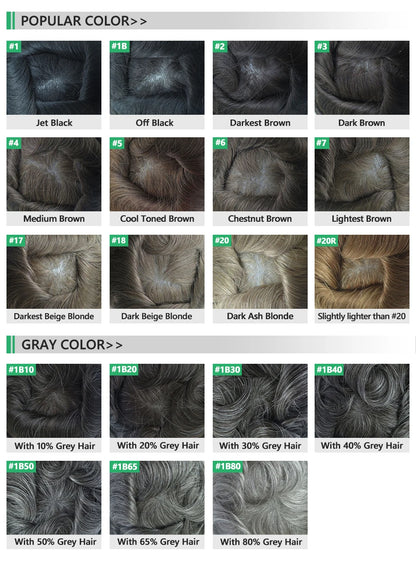I SKIN Men's Capillary Prothesis 0.12-0.14mm Indian Human Hair 130% Hair Density Men Toupee 6x8 6x9 7x9 7x10 8x10 Size Wig Man