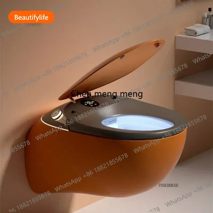 A50 Automatic Color and Black Smart Toilet for Bathroom Fixture Home Wall-mounted Wc Toilets with Tank Automatic Flip