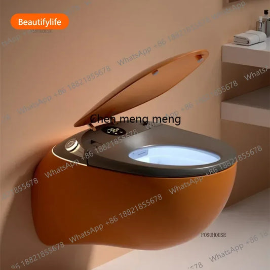 A50 Automatic Color and Black Smart Toilet for Bathroom Fixture Home Wall-mounted Wc Toilets with Tank Automatic Flip