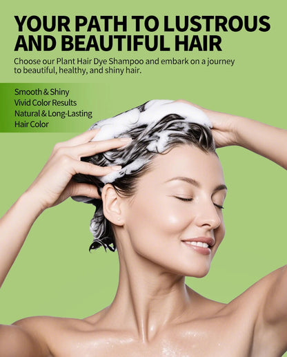 Pure Natural Herbal Black Hair Dye Shampoo for Women&Men 5 In 1 Bubble Plant Hair Color Shampoofor Gray Hair Non-irritating