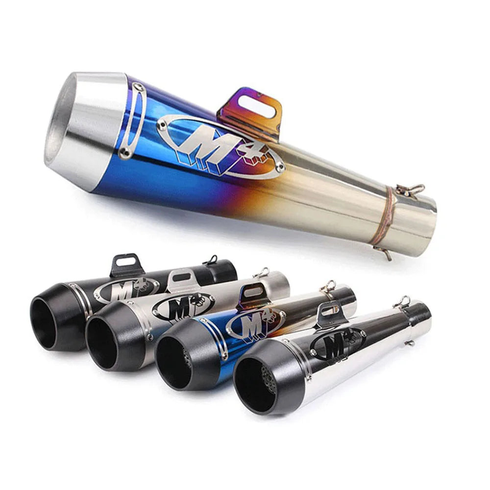 51MM Motorcycle Exhaust Pipe Escape GP Moto Pot Muffler Slip on For Scooter Motocross Dirt Bike Moto 300cc 600cc 1000cc