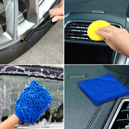 New Car Detailing Brush Set The Ultimate Auto Cleaning Kit for Vents Gaps Maintenance Car Air Outlet Detail Clearance Brush