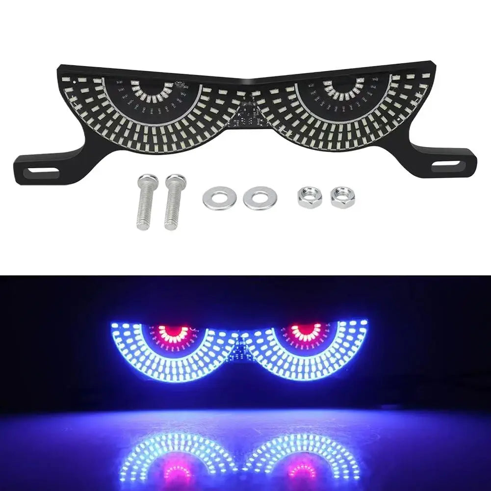 Motorcycle LED License Plate Decorative Lights Snake Eye Rear Tail Light Strobe Flashing Electric Motorcycle Modified Accessory