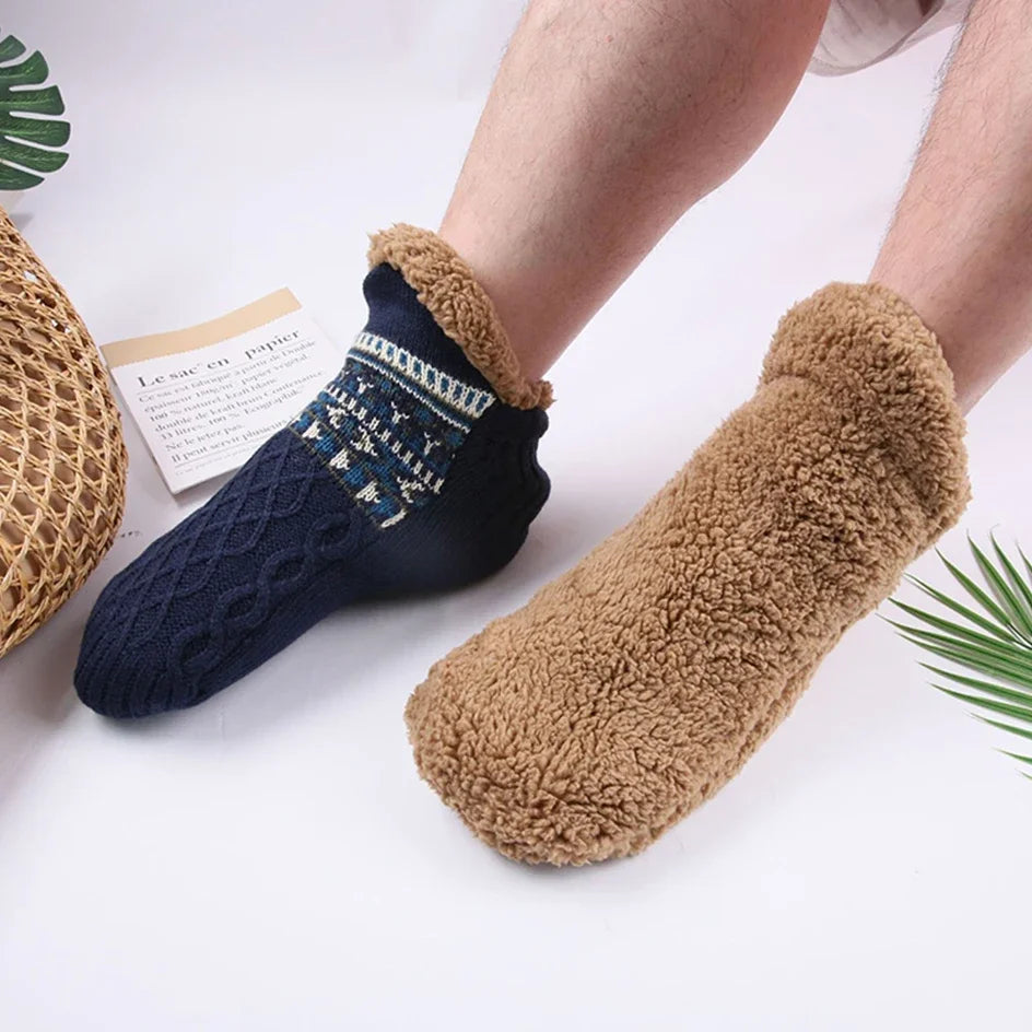 Thermal Mens Slipper Socks Fluffy Winter Warm Non-slip Floor Socks Thickened Home Sleeping Soft Snow Socks Sleep Carpet Socks