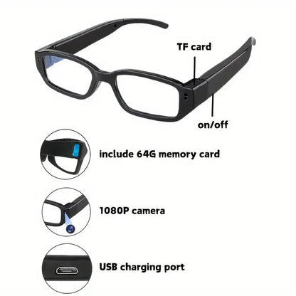 Portable 1080P HD Mini Glasses With Camera Video Recorder Wearable glasses Camera Outdoor Sports DV DVR Surveillance Camcorder