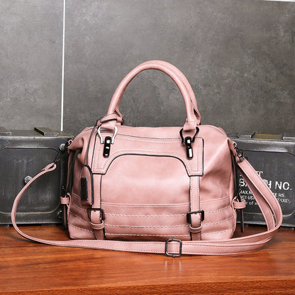 PU Leather Ladies Boston Shoulder Bags Luxury Women Tote Handbags High Quality Female Top Handle Messenger Crossbody Bags