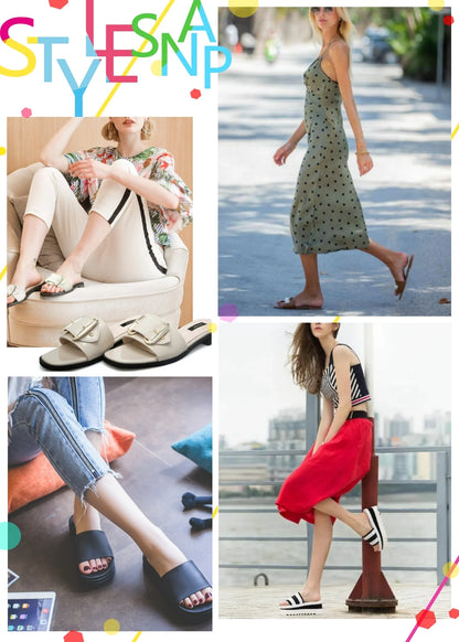 New Trendy Mid-heel Women's Sequins Slippers Outdoor Casual Slippers, High Quality Lady Party Shoes Elegant Shoes F5-1112-2