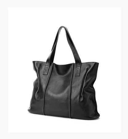 Women's Luxury Designer Natural Cowhide Soft Handbag Famale Fashion Shoulder Bag Ladies Cow Leather Large Capacity Tote Bag