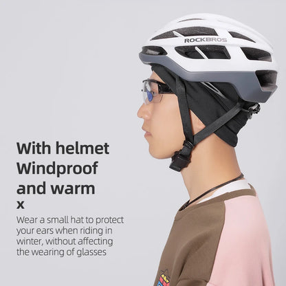 ROCKBROS Winter Warm Cycling Hats Outdoor Sports Thermal Fleece Biker Caps Windproof MTB Road Skiing Hiking Cycling Headgear Hat