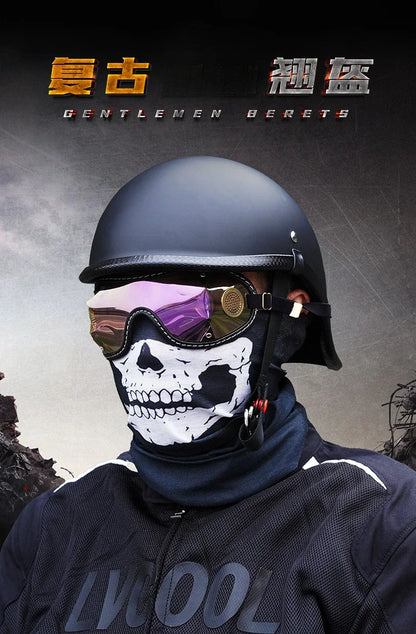 Retro Motorcycle Half Helmet Fashion Bailer for Scooter Safety Helm Spring Summer Capacetes De Moto