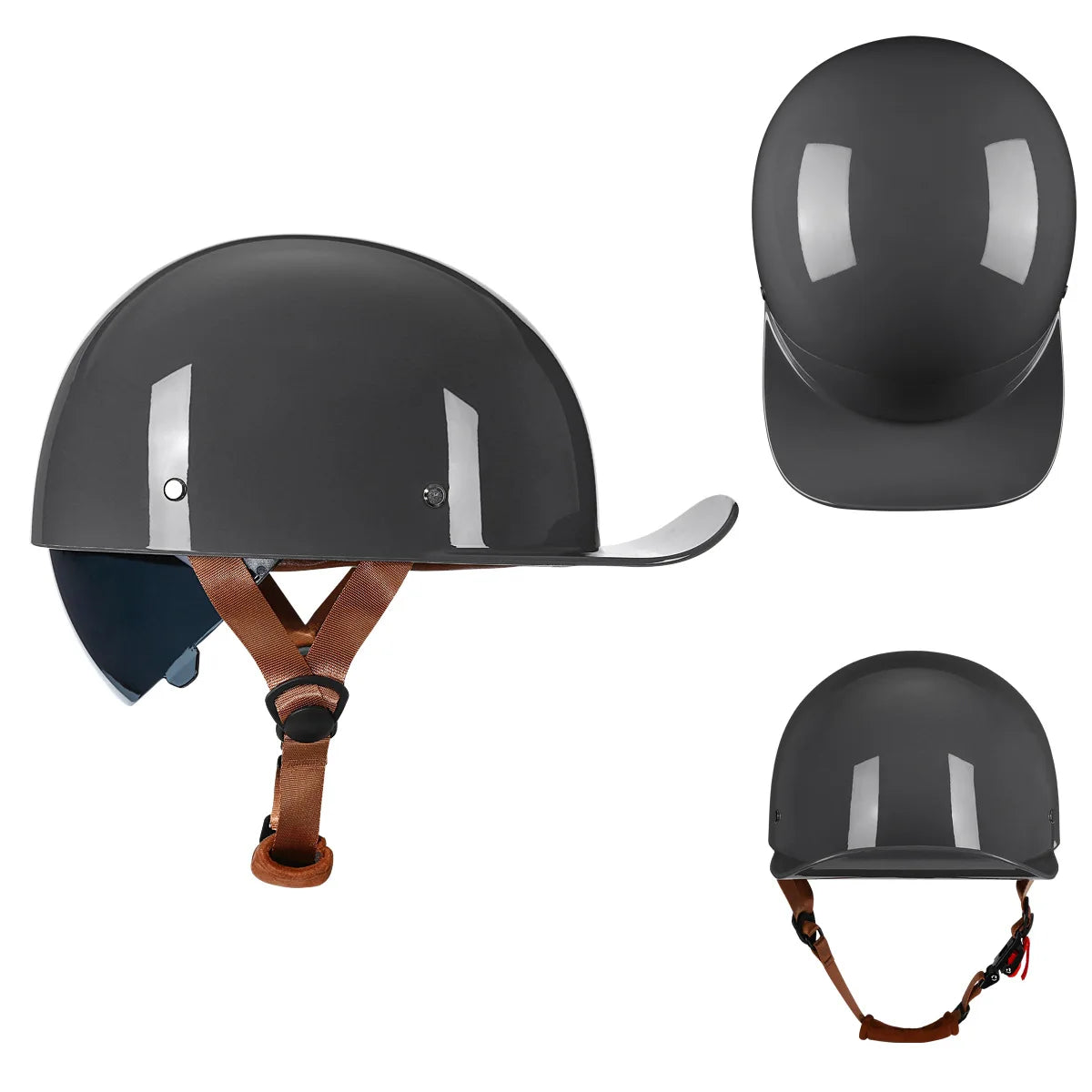 Vintage Motorcycle Helmet Retro Baseball Cap Open Face Half Hat Helmet Men Women Chopper Electric Motorcycles Cruiser Scooter