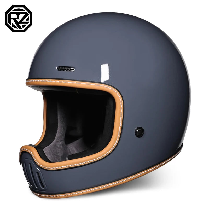 ORZ Retro Full Helmet Motorcycle Motorcycle Helmet Four Seasons Couple Street Bike Helmet Riding