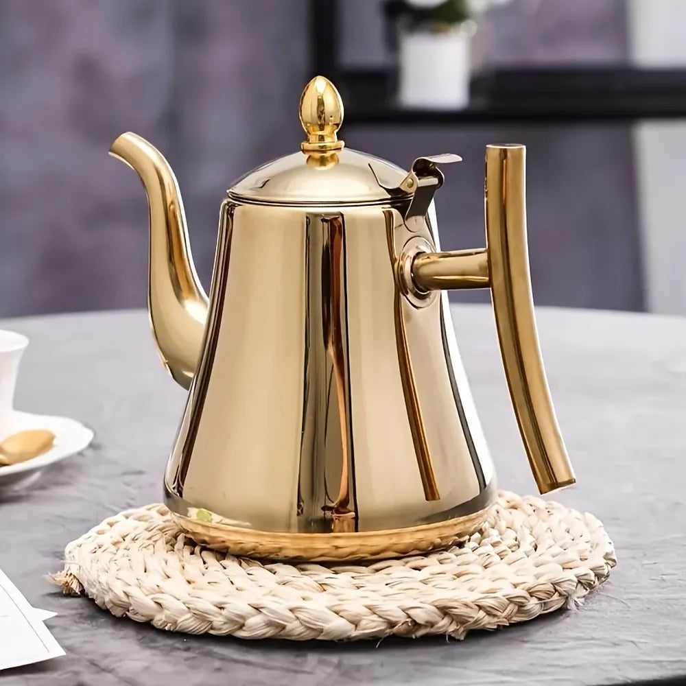 Coffee Pot Set with Filter - 1L/1.5L/2L Capacities Heat Resistant Tea Kettle for Restaurant  teapot Home Use -