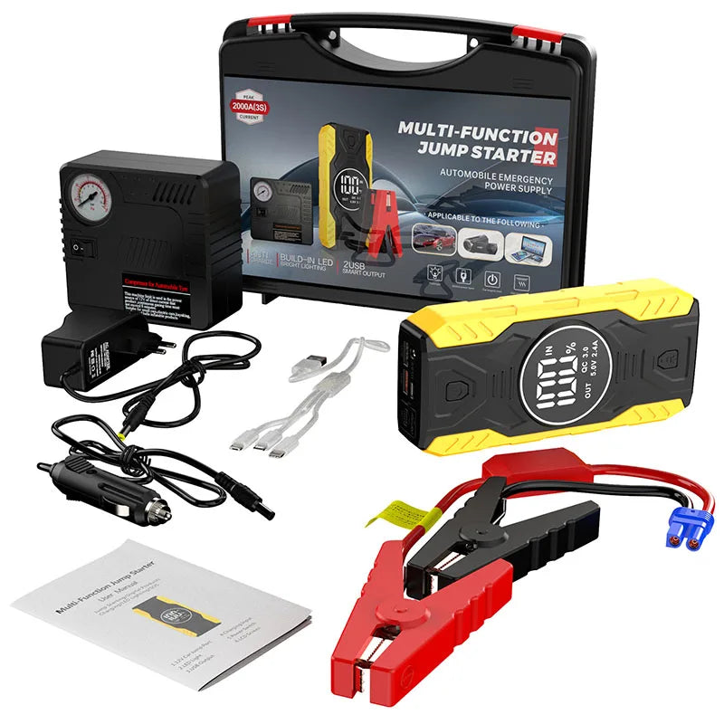 Auto Battery Emerge Car Battery Starter 39800mAh Portable Car Jump Starter Starting Device Petrol Diesel Car Emergency Booster