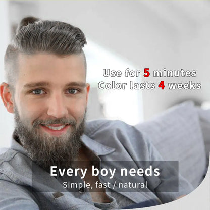 Sevich Instant Hair Dye Black Beard Shampoo Beard Paint Men Beard Coloring Dye Natural Temporary Blackening Moustache Shampoo