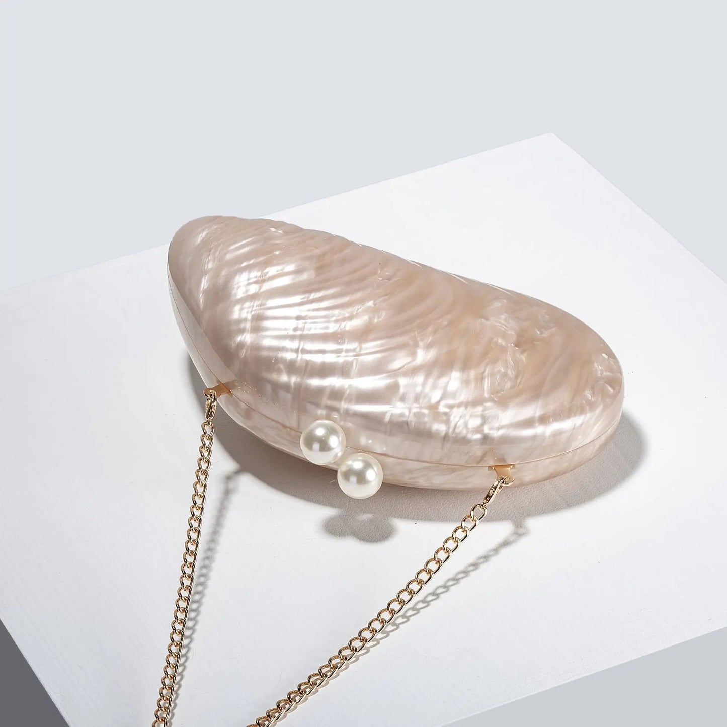 2025 New Acrylic Pearl Shell Bag For Women Shoulder Bag Ladies Fashion Wedding Banquet Evening Bag Bridal Handbag Clutch Purse