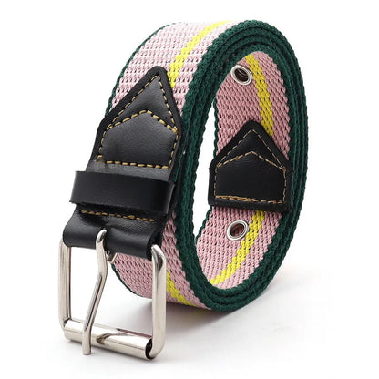 Rainbow Pride Canvas Belt with  - Versatile & Stylish for Jeans