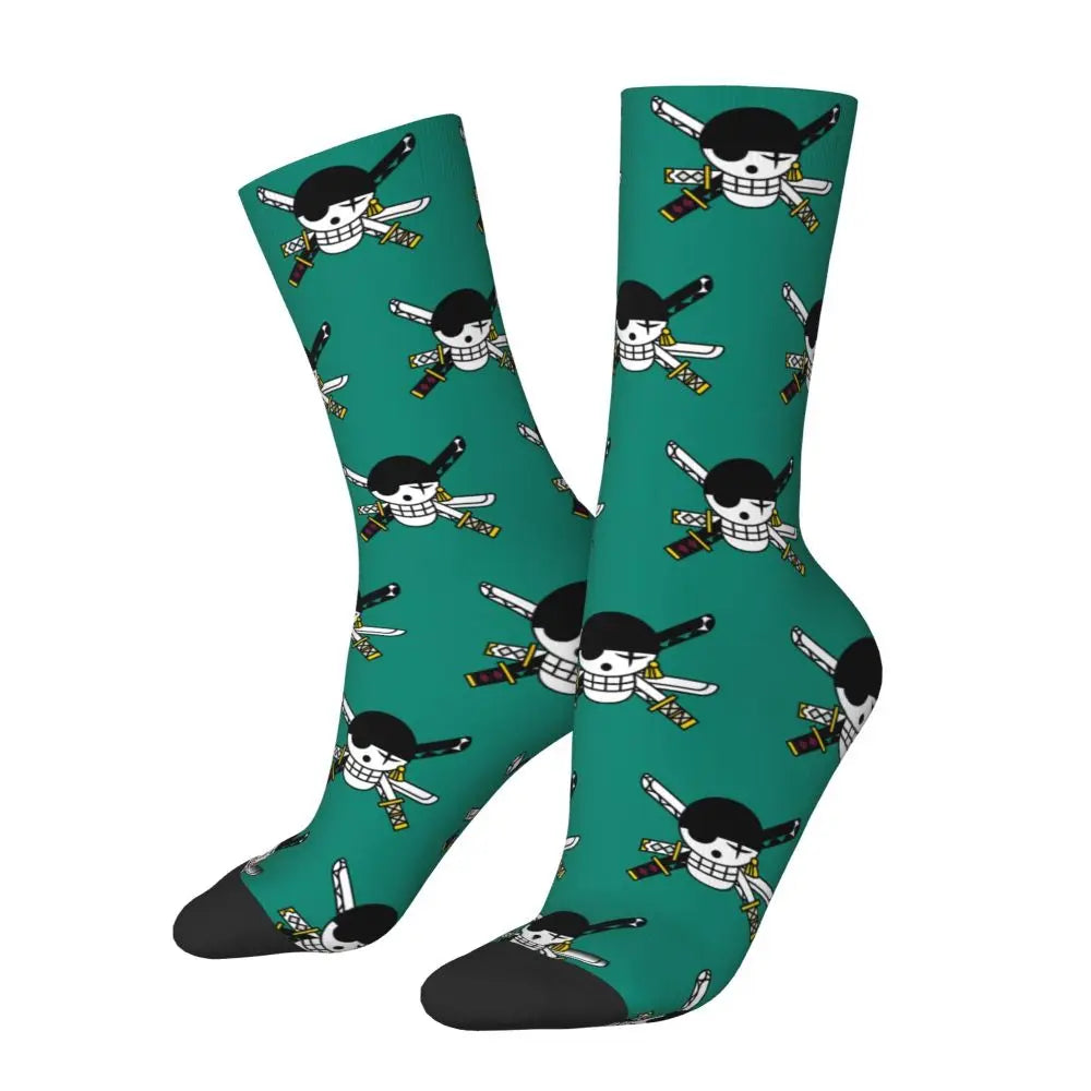 Fashion Men's Socks Harajuku Tony Tony Choppers Sock Luffys Zoros Trafalgar Law Anime Women's Socks Spring Summer Autumn Winter