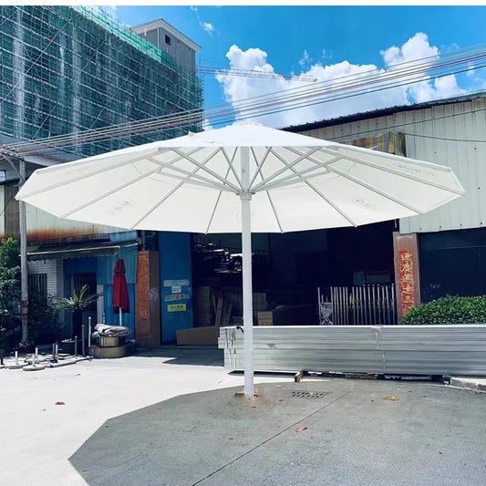 Commercial Large Patio Umbrella 4/5m Windproof Sun & Rain Shade for Outdoor Cafe Beach Park Events  Heavy Duty Market Umbrella