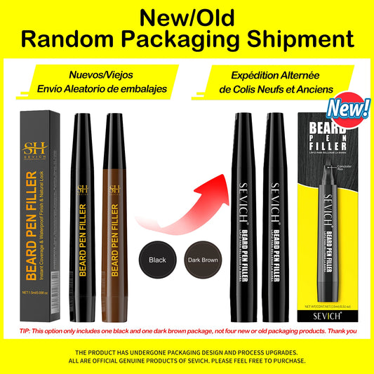 SEVICH Beard Filler Pen Waterproof Beard Coloring Pen Beard Coloring Filling Enhancer Black Fiber Hair Beard Stuffing Pen Tool