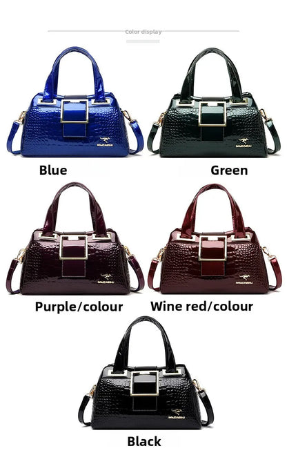 Women's Bag New Style Middle-aged Women's Bag Simple Trendy Single Shoulder Crossbody Bag Fashionable Elegant Handheld Mom Bag
