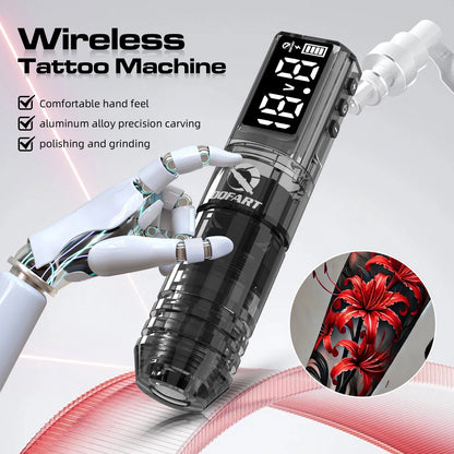 DQFART New Wireless Tattoo Machine Kit Tattoo Needles Tattoo Ink Cups Tattoo Pen Suitable for Tattoo Beginners Tattoo Artists