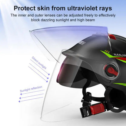 Summer Sun Protection Motocycle Helmet Universal Safety Half Helmet Windproof  Rainproof Electric Bicycle Comfortable