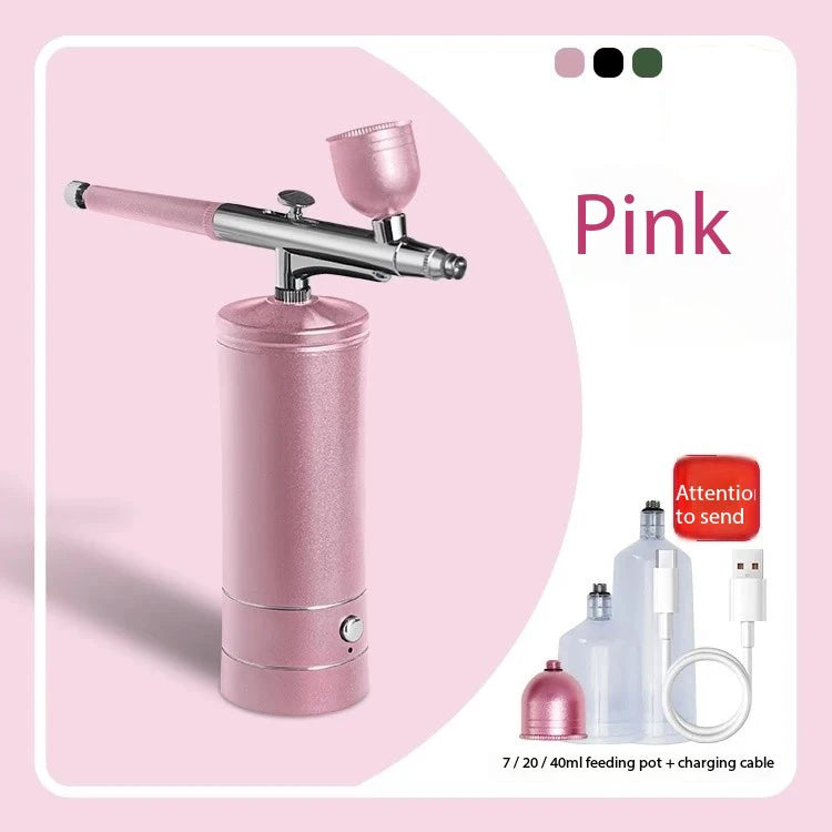 Portable airbrush set with compressor, USB charging, 0.3mm nozzle for painting, tattooing, manicure, makeup and model coloring