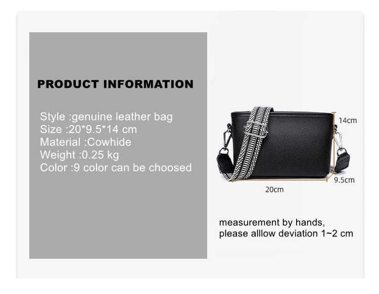 100% Genuine Leather Shoulder Bag for Women Solid Purse Luxury Cowhide Crossbody Bags Female Fashion Handbag Hobos Tote Bag