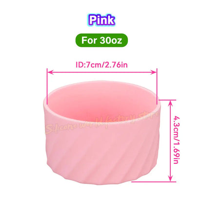 SW 40oz/30oz Silicone Cup Bottom Cover for Stanley Adventure Quencher Tumbler for IceFlow Flip Straw Water Bottle Sleeve 7.5/7CM