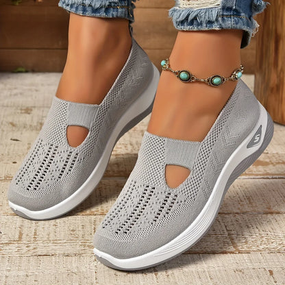 Women's Sneakers Breathable Casual Shoes Summer Soft Sole Orthopedic Shoes Lightweight Slip on Walking Shoe Non Slip Flat Shoes