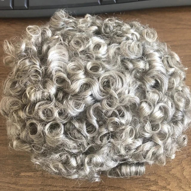 26mm Loose Curly 0.06mm Natural Hairline Men Toupee Ultra Thin Skin Full VLoop 1B80 613# Blonde Male Human Hair Prosthesi System