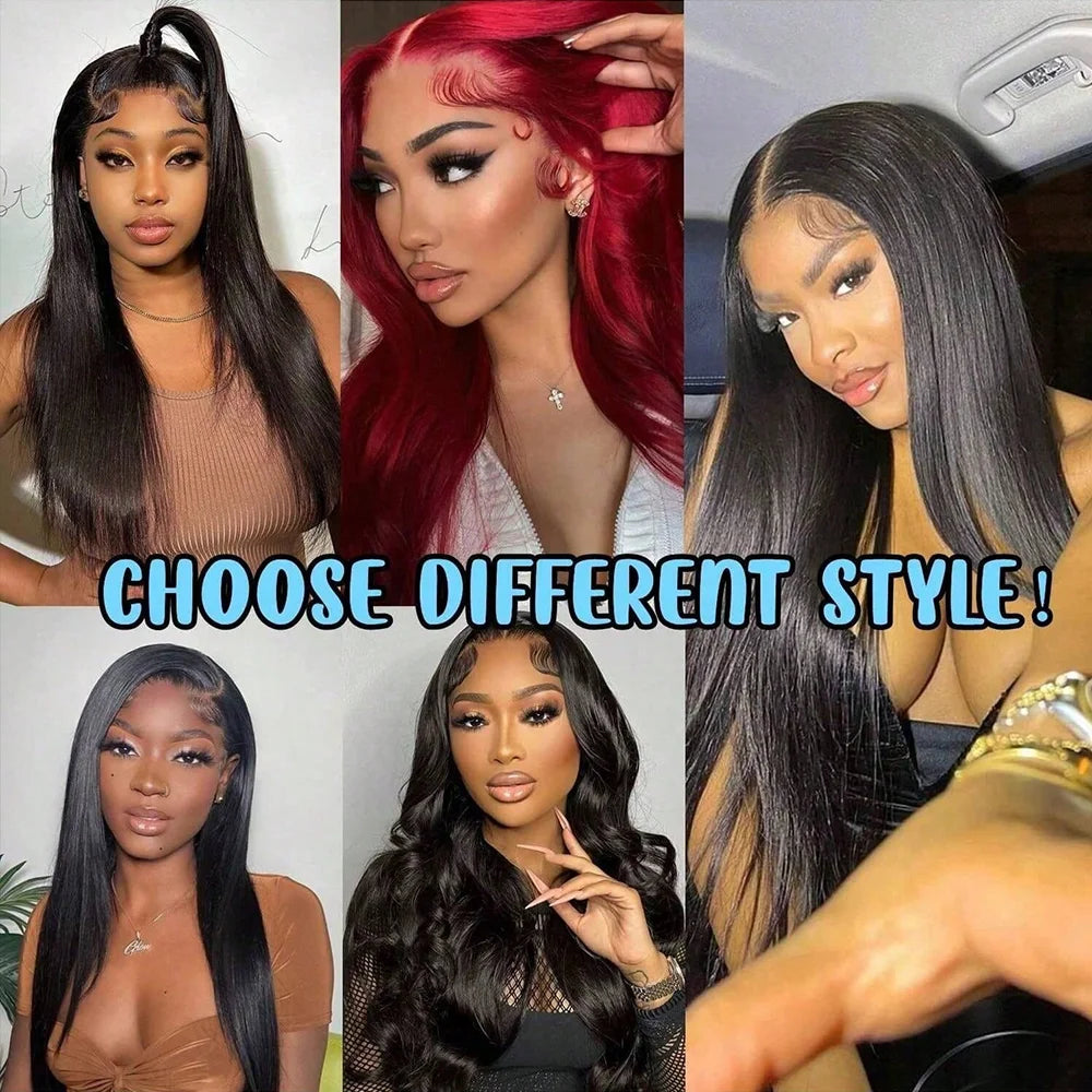 40 Inch Straight Lace Front Wig Human Hair 250% Density 13x6 Transparent HD Lace Full Frontal Glueless Wig Wear And Go Glueless Wigs Human Hair Pre Plucked