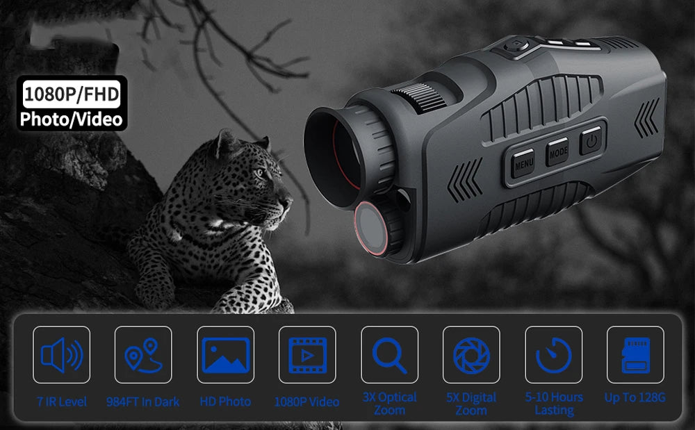 Night Vision Goggles,1080p Digital Night Vision Monocular,Infrared Monoculars Save Photos/Videos,Thermal Imaging Telescopes