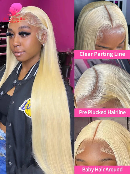 38 Inches 220 Density 360 Lace Frontal Wigs Straight Lace Frontal Wig 13x4 13x6 Blonde 613 Lace Front Human Hair Wigs For Women