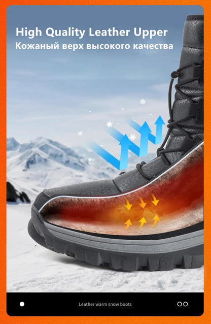 New Warm Plush Women's Snow Boots Fashion Outdoor Women Boots Platform Anti-Slip Hiking Boots Waterproof Winter Warm Ankle Boots