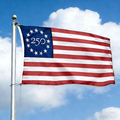 250 Anniversary USA Flag 3x5 FT 250 Years America Flag with Brass Grommets Patriotic Decor for Outdoor Front Door Porch Wall