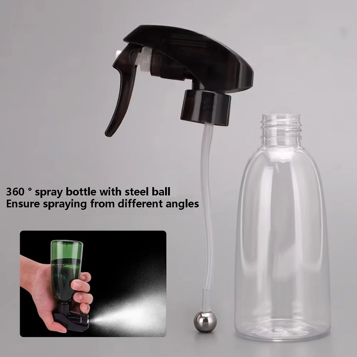 Salon Hairdressing Spray Bottle Plastic Refillable Fine Mist Water Sprayer ﻿ With Ball Bearing Barbershop Home Water Can Tools