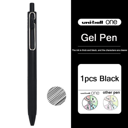 uni-ball one Mitsubishi Limted Gel Pen,Black/Red/Blue/Navy Blue Core Black Technology Signing Canetas for homework,test,meeting