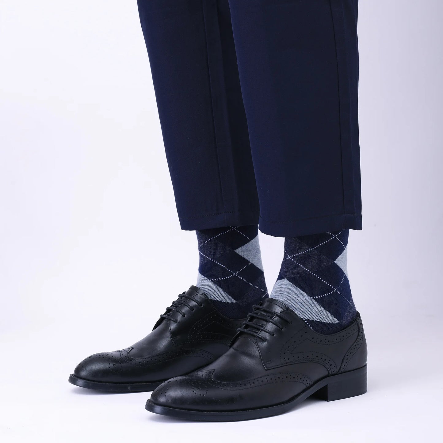 3pair Sock Leisure Athletic Sports Crew Dress Men Solid Color Striped plus-size Business Stockings mid-calf Autumn Winter B8W119