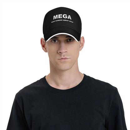 MEGA Make Europe Great Again Sun Baseball Cap Summer Women Men  Custom Trucker Hat Sun-Proof Casual Outdoor Sports Baseball Caps